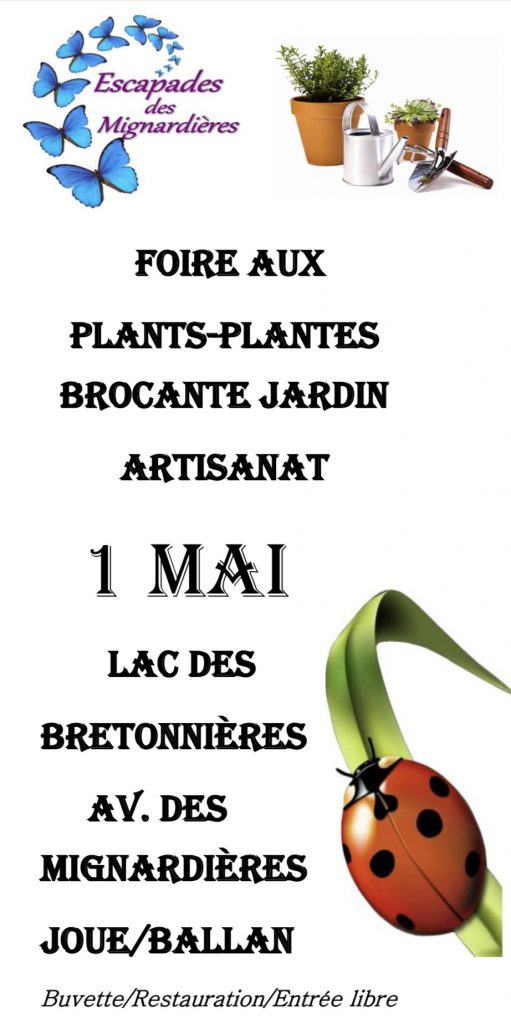 Foire aux plants-Brocante au lac des Bretonnières : lundi 1e mai toute la journée