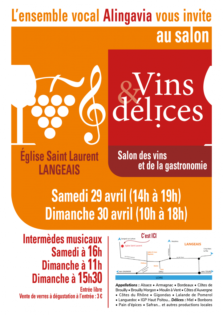 Vins & délices : l’Arbre du Voyage sera présent samedi 29 et dimanche 30 avril après midi sur Langeais