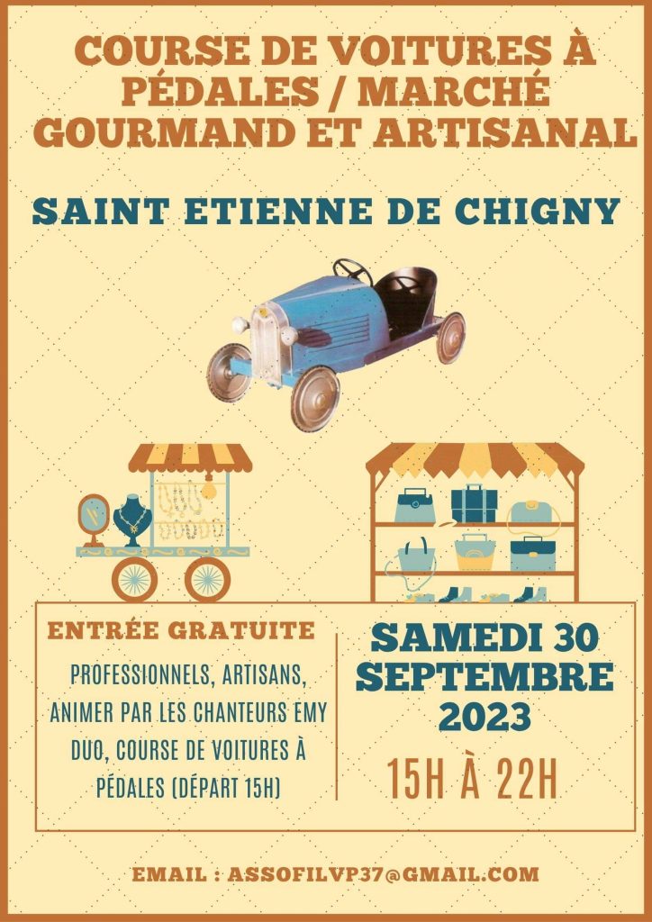 Ce samedi 30 septembre : 1e marché artisanal et gourmand à St Etienne de Chigny