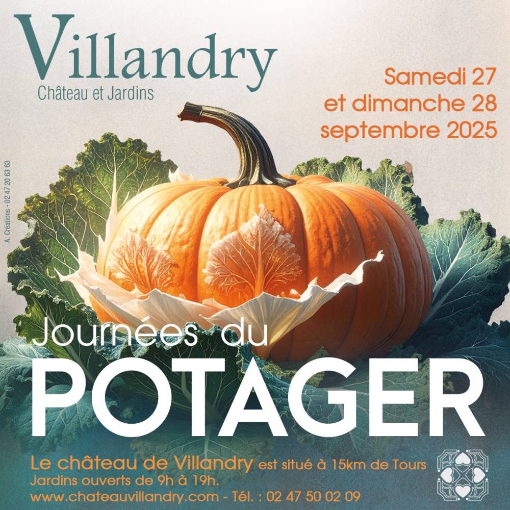 Journées du potager au château de Villandry : week-end du 27 et 28 septembre 2025. Rendez-vous avec l’Arbre du Voyage le samedi 27 septembre 2025