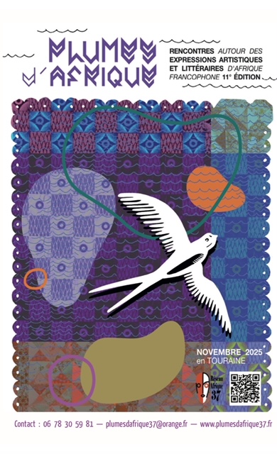 L’Arbre du Voyage sera présent au péristyle de l’Hôtel de Ville de Tours, ce week end du 29 et 30 novembre 2025 pour le festival Plumes d’Afrique