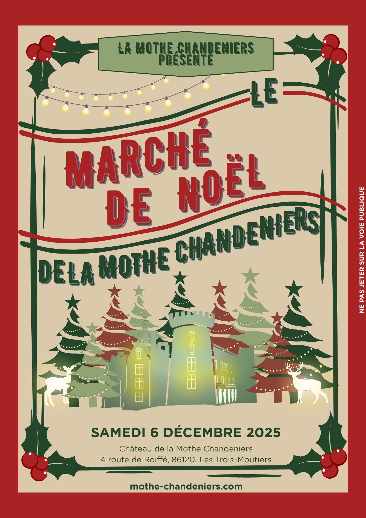 Marché de Noël au Château de la Mothe Chandeniers, samedi 6 décembre de 16h30 à 20h