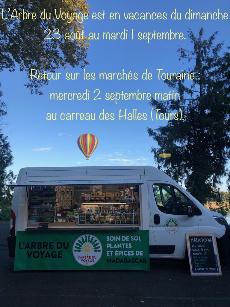 L&rsquo;Arbre du Voyage est en vacances du dimanche 23 août au mardi 1 septembre 2026 : retour sur les marchés mercredi 2 septembre matin.